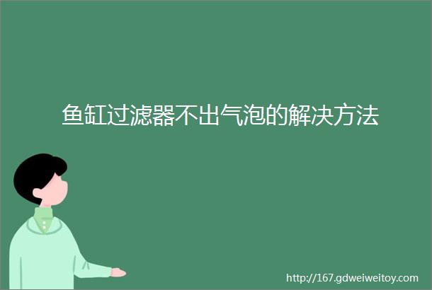 鱼缸过滤器不出气泡的解决方法